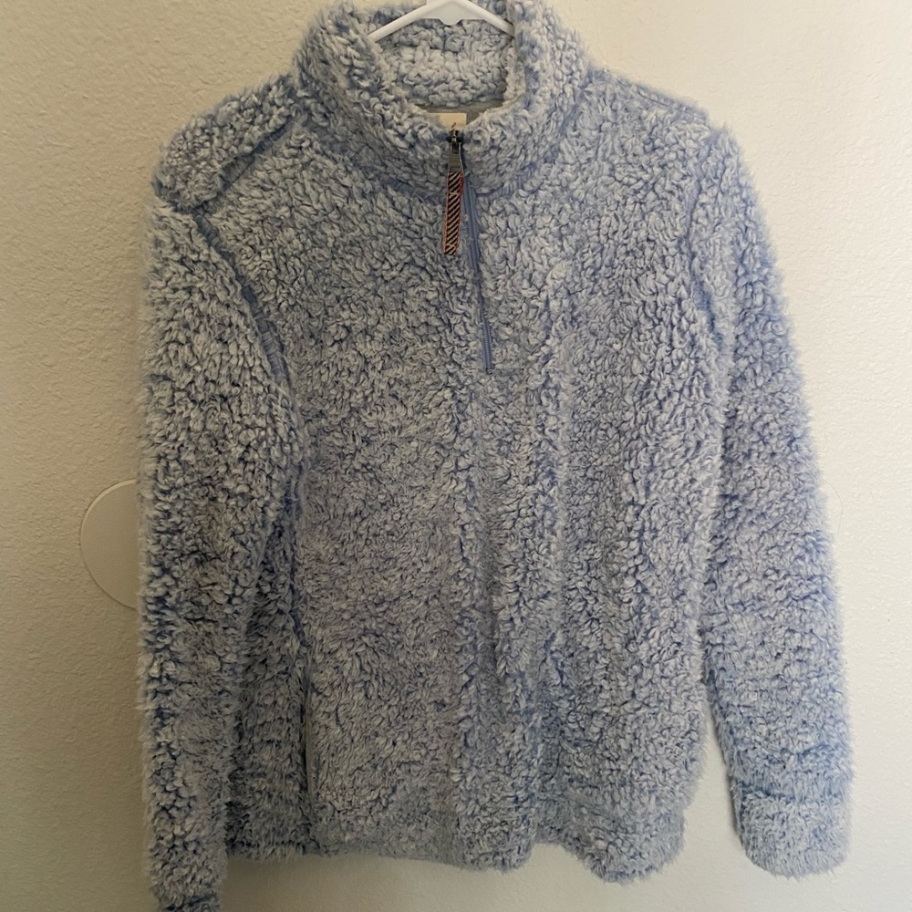 Lined Sherpa half zip sweater
